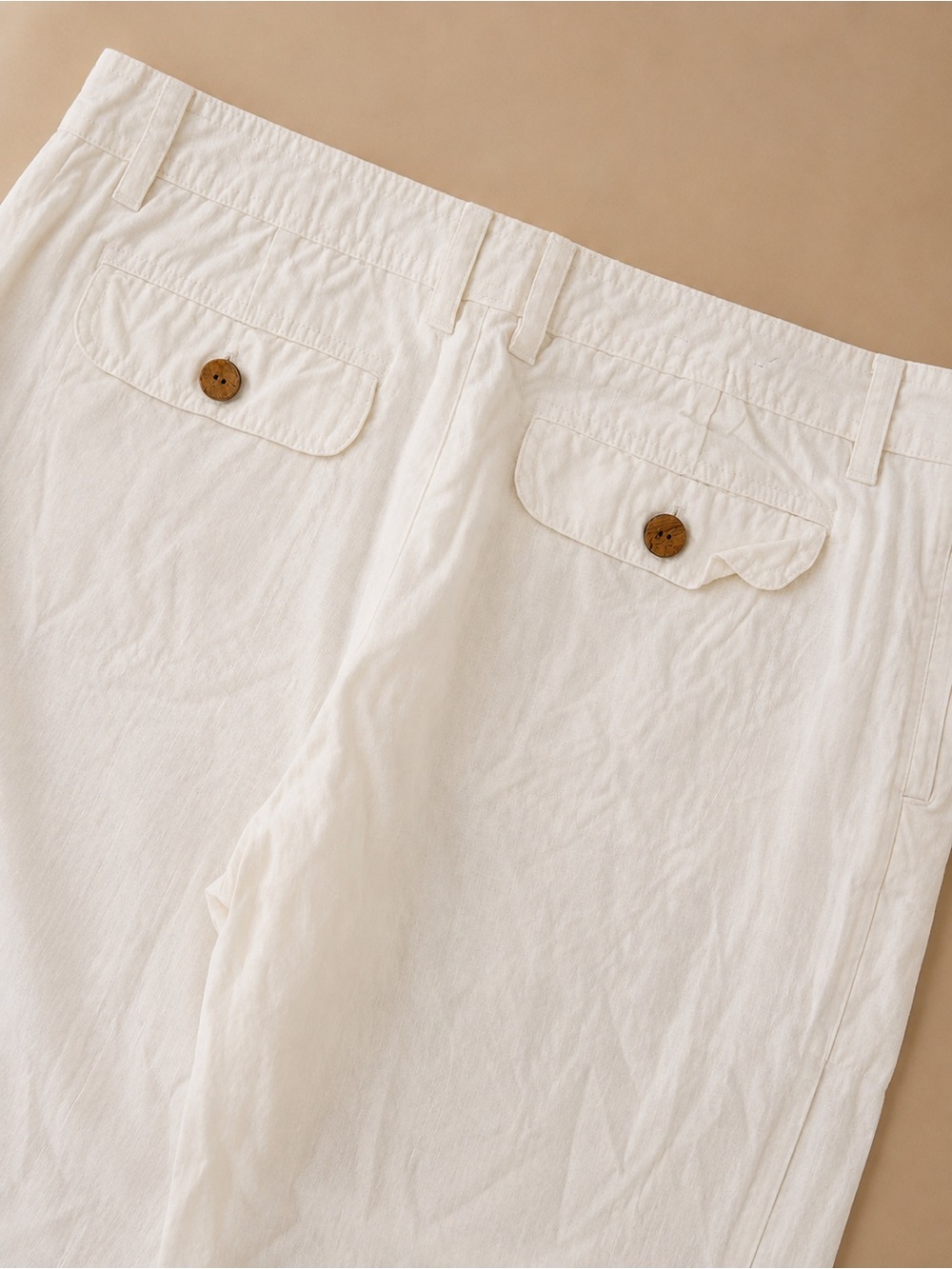 Banana Republic 100% Organic Linen Wide Leg Pants – White – Size 12 - Picture 5 of 7